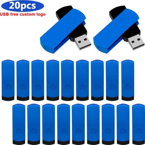 Bulk 20pcs free Custom logo USB Flash Drive 256GB 128GB 64GB 32GB USB 2.0 Metal Pen Drive Memory Stick Waterproof Device Disk