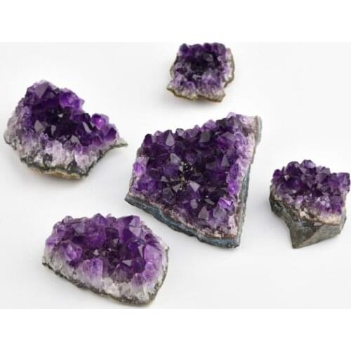 Amethyst cluster lump natural stones quartz mineral crystals gemstones reiki healing stones home decoration