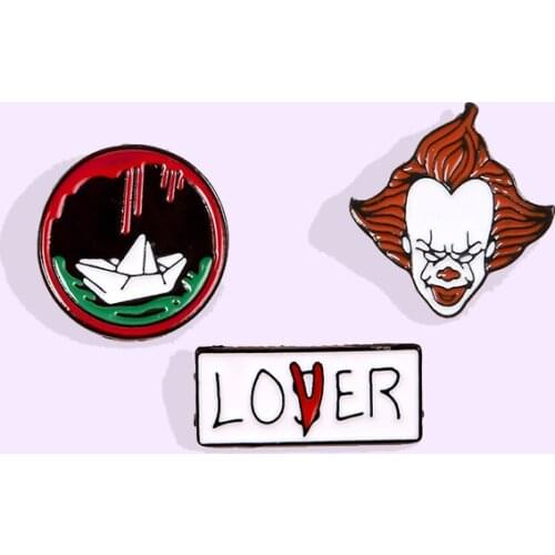 Clown Boat Round Lover Enamel Pin Cute badge brooch Lapel Denim Jeans Shirt Bag Graffiti Type Gift For Contemporary Young People