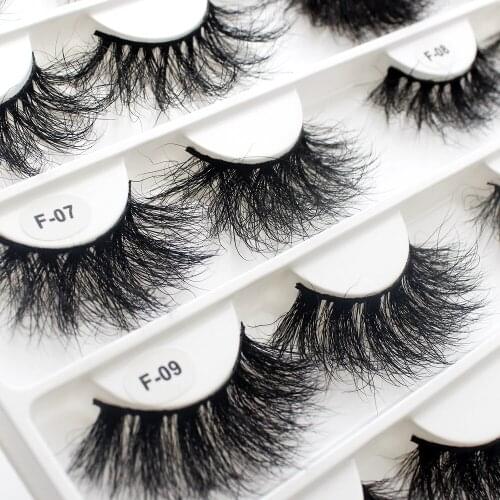 LASHTIMES Fluffy 25mm Mink Lashes Messy Volume Dramatic Thick False Eyelashes Bulk Make-up Eyelashes Wholesale Eyelash Extension