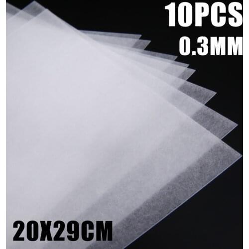 10pcs New Translucent Heat Shrink Paper Film Sheets DIY Jewelry Making Keyring Hanging Decoration Craft Rough Polish