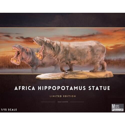 MM and Paleocraft 1/15 Hippopotamus Statue Hippo Animal Model Figure Decor Collector Toys Decoration Ornaments Gift for Adult