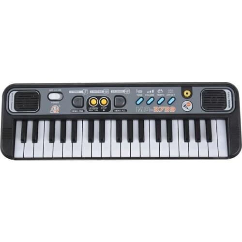 Multifunctional Mini Electronic Piano With Microphone Abs Children Portable 37 Keys Digital Music Electone Keyboard Gift