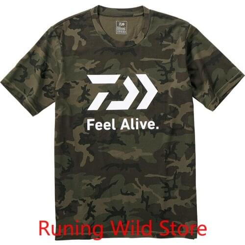 DAIWA DAWA 2020 New Fishing T Shirt Quick-drying Breathable Fishing Clothes Printed Short Sleeve Fishing Clothing Pesca DAIWA