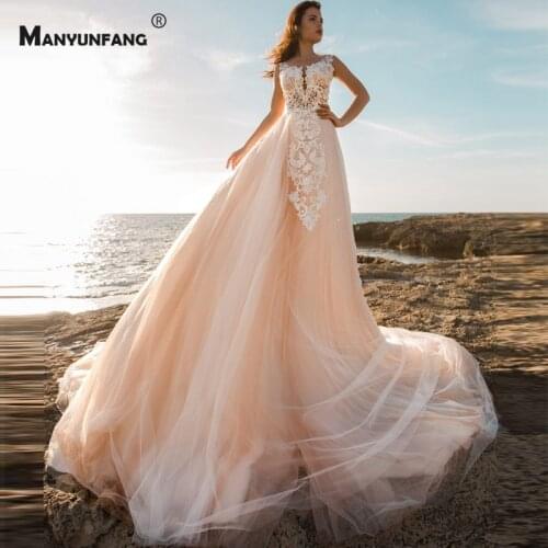 2021 New Arrival O-Neck Sleeveless Embroidery Appliques Tulle Bridal Ball Gown High-End Button Back Chapel Train Wedding Dress
