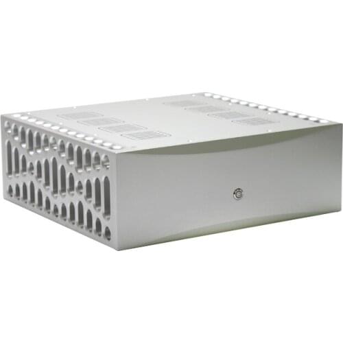 Size D402 W430 H150 All Aluminum Luxury Class A Power Amplifier Case DIY Silver Hifi Home Audio Enclosure CJ-147