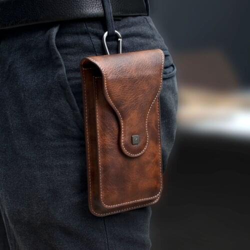 Waist Pack Wallet Cases of Two Common Outdoor Climbing Retro Mobile Phone Pocket Purses Fanny Packs Belt Bag for Men Wallet