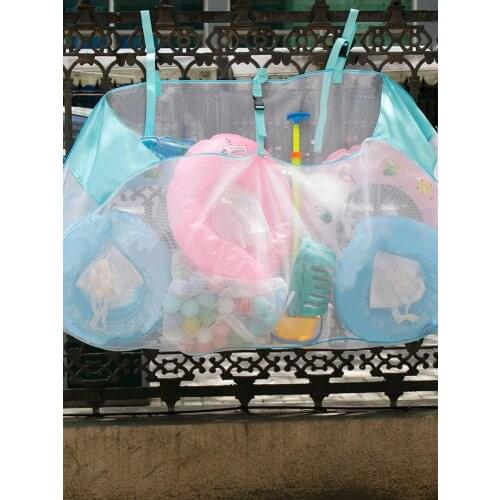 Swimming Pool Storage Bag Large Capacity Net Organizer Bags Inflatable Toys Hanging Storage Container Summer Supplies