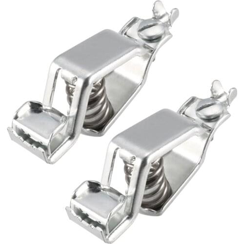Uxcell 2x Battery Test Clip 25A Spring Clamp Replacement for Automotive Car, Galvanized Steel