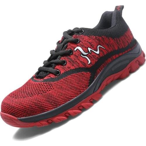 Safety Shoes Cap Steel Toe Safety Shoe Boots For Man Work Shoes Men Breathable Mesh Size 12 Footwear Wear-resistant YXZ005