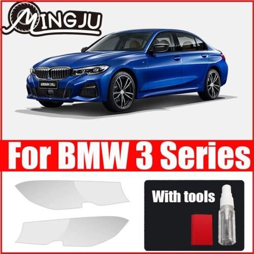 Car Headlight Protective Film RestorationTransparent Black TPU Sticker For BMW 3 Series G20 G21 2019 2020 2021 Accessories