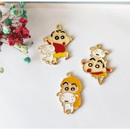 10pcs Cartoon Alloy Enamel Charms Pendants Boy&Dog Pendants Floating Fit DIY Earring Bracelet Keychain Jewelry Accessories FX168
