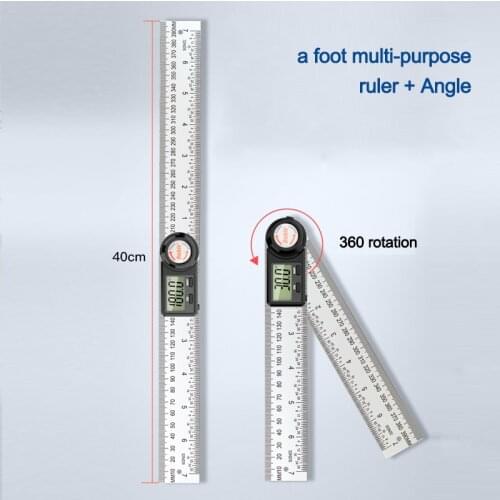 2 in 1 multifunctional digital protractor angle meter inclinometer 360 degree digital ruler electronic goniometer protractor