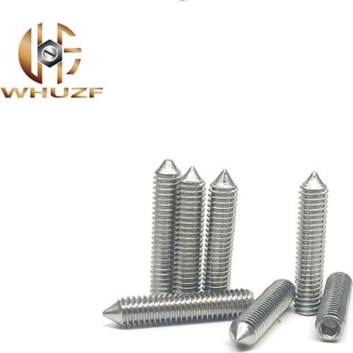20pcs DIN553 M3/M4 304 Stainless Steel Tip Tightening Screws Headless Screws Top Wire Set Screws Machine Meters