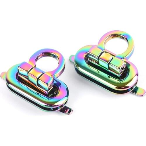 New Rainbow Color Flip Lock For Handbag Making