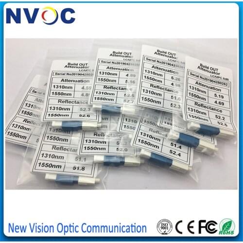 50Pcs/Lot LC/UPC SM FTTH 5db Female to Male Plug Type Fiber Attenuator,LC UPC 1dB 2dB 3dB 4dB 5dB Opitc Fibre Attenuator