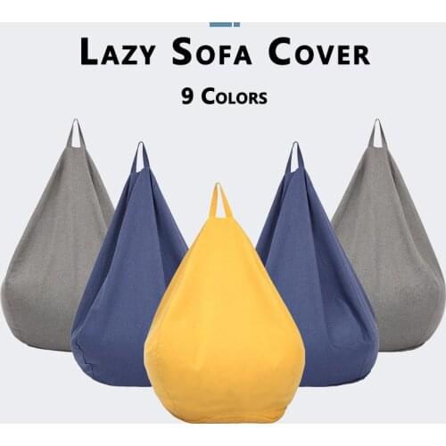 Croker Horse Lazy Sofa Bean Bag Covers Solid Chair Cover Without Filler/Inner Pouf Puff Couch Tatami Living Room Furniture Cover