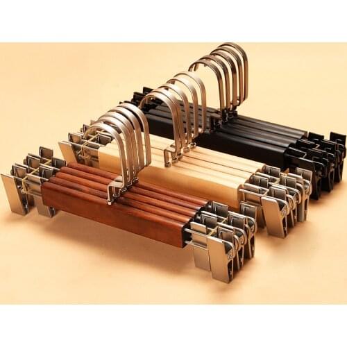 5pcs/lot wooden hangers for clothes rack children and adult wood hanger