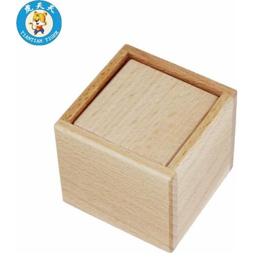 Baby Montessori Wooden Educational Toys Preschool Training Practical Cube With Box