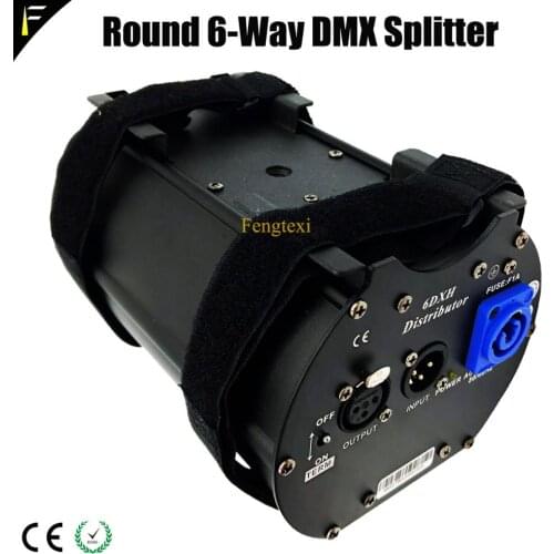 Disco Light Equipment Wireless 6 DX DMX Way Distributor With neutrik-3pins XLR Module DMX Splitter 6 Channel Separately Power