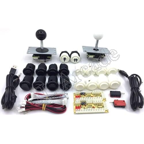 2 player arcade DIY kit zero delay USB controller PC joystick + button + oval sphere + MAME and Raspberry Pi PS3 HOME