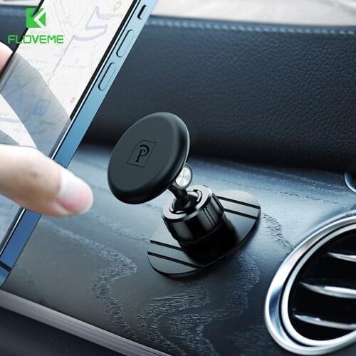 FLOVEME Magnetic Car Phone Holder 360° Rotation Universal Magnet Phone Stand Mount Mobile Cell Phone Holder for iPhone 11 Xiaomi