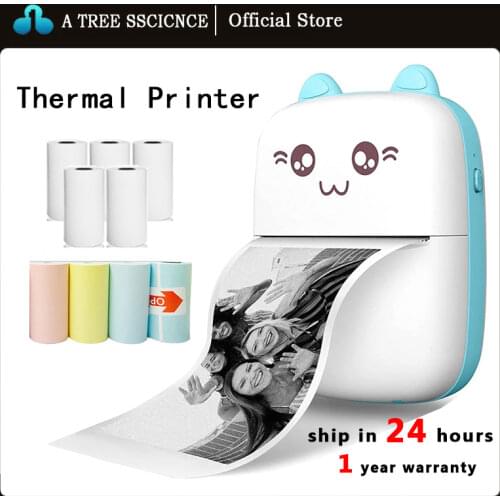 Mini Printer Portable Thermal Printing Machine Bluetooth Mini Photo Picture Label PrinterDIY Home Use Printer for Android iOS