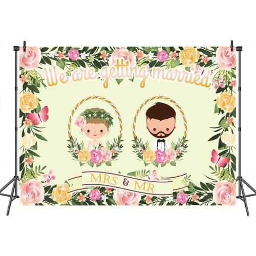 Neoback Photography Background Wedding Backdrop Flower Banner for Photographing Anniversary Custom Photographic Backdrops