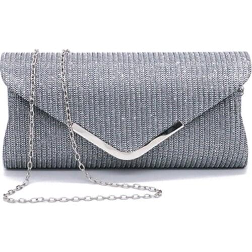 Fashionable Women Evening Bag Beautiful Flap Dazzling Purse Party Wedding Clutches Crossbody Bags 25x5x12CM