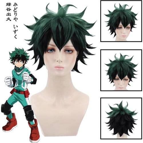 My Hero Academia Izuku Midoriya Wig Boku No Hero Academia/Academy Cosplay Hair Izuku Midoriya Deku Wig Halloween Cosplay Wig