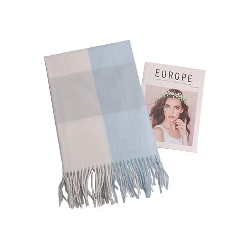 2020 New Fashion Winter Warm Plaid Women Scarf Pashmina Thicken Blanket Shawls and Wraps Female