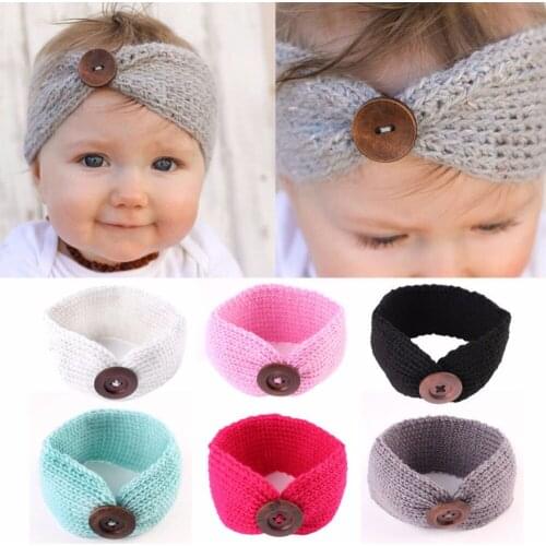 6 Colors Fashion Baby Girl Cute Supreme Headband Bebe Kids Girls Knit Turban Hair butter Knitting Headwear Photograph Prop Hot