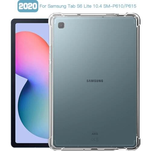 Shockproof Cover For Samsung Galaxy Tab S6 Lite 10.4'' 2020 SM-P610 SM-P615 10.4 Case TPU Silicon Transparent Cover Coque Fundas
