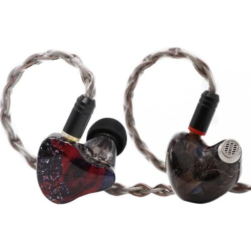 BGVP ES12 Wired monitor headset Detachable Audio 3.5mm MMCX Cable Balanced Armatures Hybrid Hifi Music earphones in ear earbuds