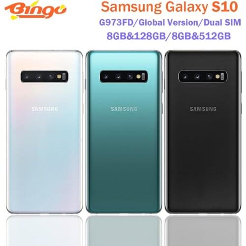 Samsung Galaxy S10 G973FD Dual SIM Global Version Unlocked Octa Core Mobile Phone Exynos 9820 6.1" 16MP&Dual 12MP 8GB&128GB NFC