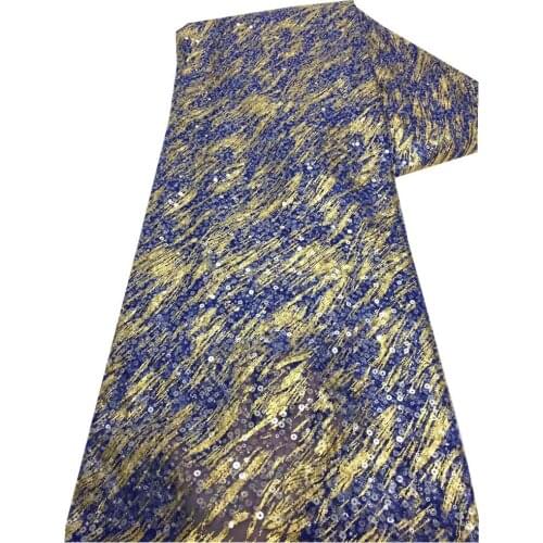 SJ Lace Nigerian Lace Lace Fabric With Sequins African Mesh Fabric 5Yards French Net African Lace Fabric 2021 High Quality x4-43