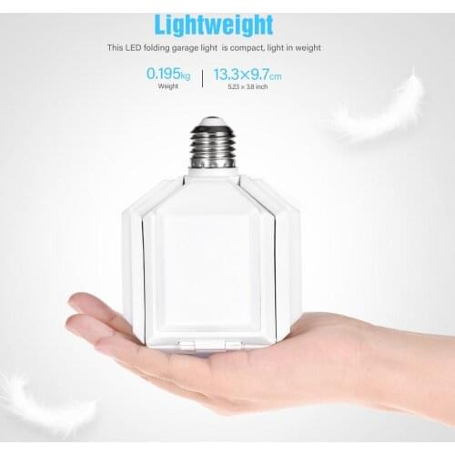 LED Light Folding Safe Square Garage Lamp With E27 Lamp Holder Omnidirectional Floodlight For Warehouse Supermarket