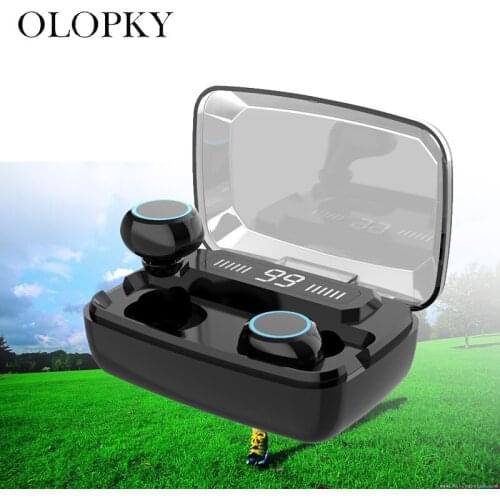 TWS Wireless Earphone Bluetooth 5.0 3300mAh Earphone Sports Stereo Wireless Earbuds Handsfree Headset With mic Charging Box