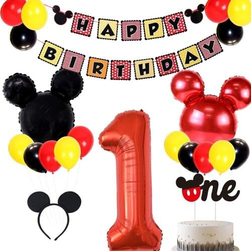 Disney Mickey mouse anniversaire Party Supplie baby boy Happy Birthday Banner Welcome Hanger Door for Baby Shower Party Decor