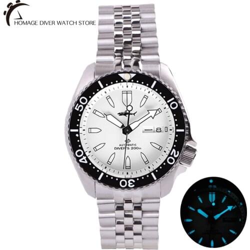 HEIMDALLR Sharkey SKX007 Vintage Diver Watch Mechanical Men Watches 200M Sapphire Luminous Dial NH36 Automatic Movement Luxury
