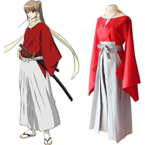 Japanese Anime GINTAMA Cosplay Costumes Okita Sougo Kimono Full Sets Cosplay Costumes Halloween Carnival Party Cosplay Costumes