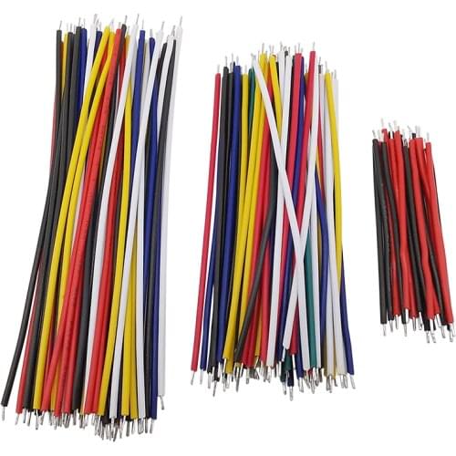130Pcs/lot 24AWG Breadboard Jumper Wire Cable Kit 5CM 8CM 10CM Double Ends Tinned PVC Electronic Wire for Arduino DIY 6 Colors
