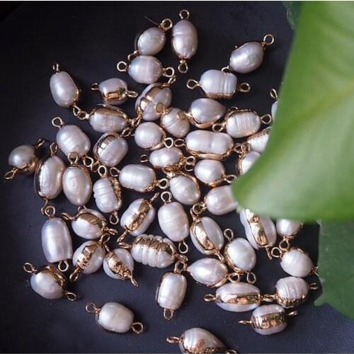 15-35MM 10Pcs Baroque Irregular 100% Natural Freshwater Pearl Beads Charms Jewelry Loose Bead