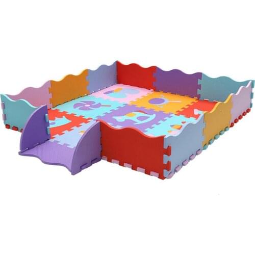 23 Pcs Baby Thicken EVA Foam Pad Play Mat With Playpen 9 Patterns Crawling Mat For Playroom & Nursery For Infants Baby Toddler