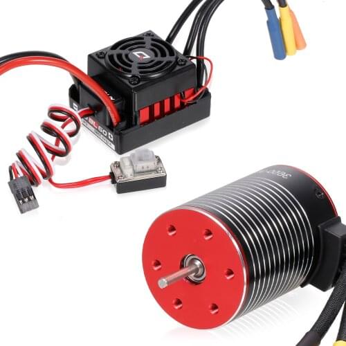 3650 3600/4500/5200KV Brushless Motor and Hobbywing WP-10BL60 60A ESC Waterproof Combo for 1/10 RC Car Off-road Racing Car