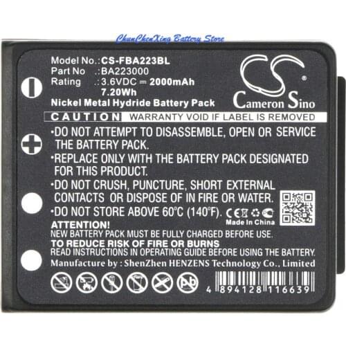 Cameron Sino 2000mAh Battery BA223000 for HBC Radiomatic Keynote,Linus 4,Micron 4,Micron 5,Micron 6,Micron 7,Quadrix, Vector Pro