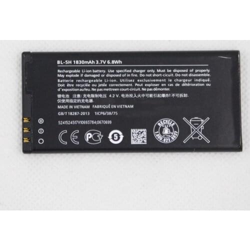 1830mAh BL-5H battery for Nokia Lumia 630 38 635 636 Lumia630 RM-977 RM-978 BL5H BL 5H Mobile phone Battery