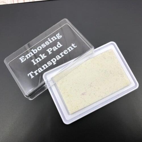 Embossing Ink Pad Transparent Stamp Inkpad for DIY Planner Scrapbook Card Making H58C