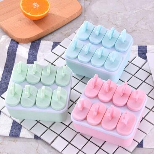 Ice Cream Popsicle Molds Cooking Tools Rectangle Shaped Reusable DIY Frozen Ice Cream Pop Baking Moulds