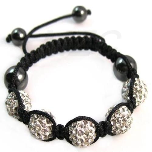 Healthy!10mm 5 CZ White Disco Ball crystal Bracelet. Free Shipping ADE4443 Rhinestone Bracelet Best Christmas Gift